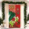 Christmas Door Cover Xmas Winter Holiday Party Decoration Front Porch Sign(Red and Green)70.87"L x 35.43"W